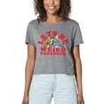 thumbnail image 1 of Tom and Jerry Weird Together Valentine Women's Crop Top T-Shirt, Athletic Heather, Large, 1 of 4