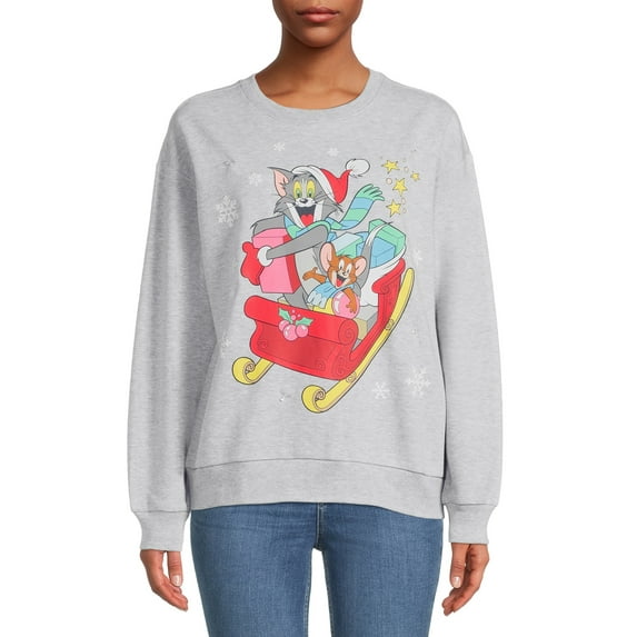 Tom and Jerry Women's Light-Up Christmas Pullover