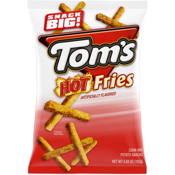 Tom's Hot Fries, 3.65 oz Bag