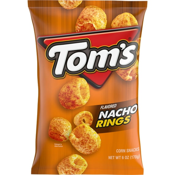 Tom's Nacho Flavored Rings, 6 oz Bag
