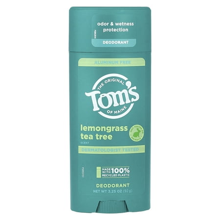 Tom's Of Maine Lemongrass & Tea Tree Aluminum Free Deodorant 3.25 oz Stick