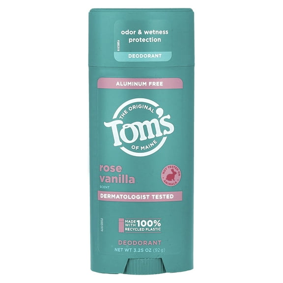 Tom's Of Maine Deodorant & Antiperspirant-Aluminum-Free Rose Vanilla 3.25 oz Stick