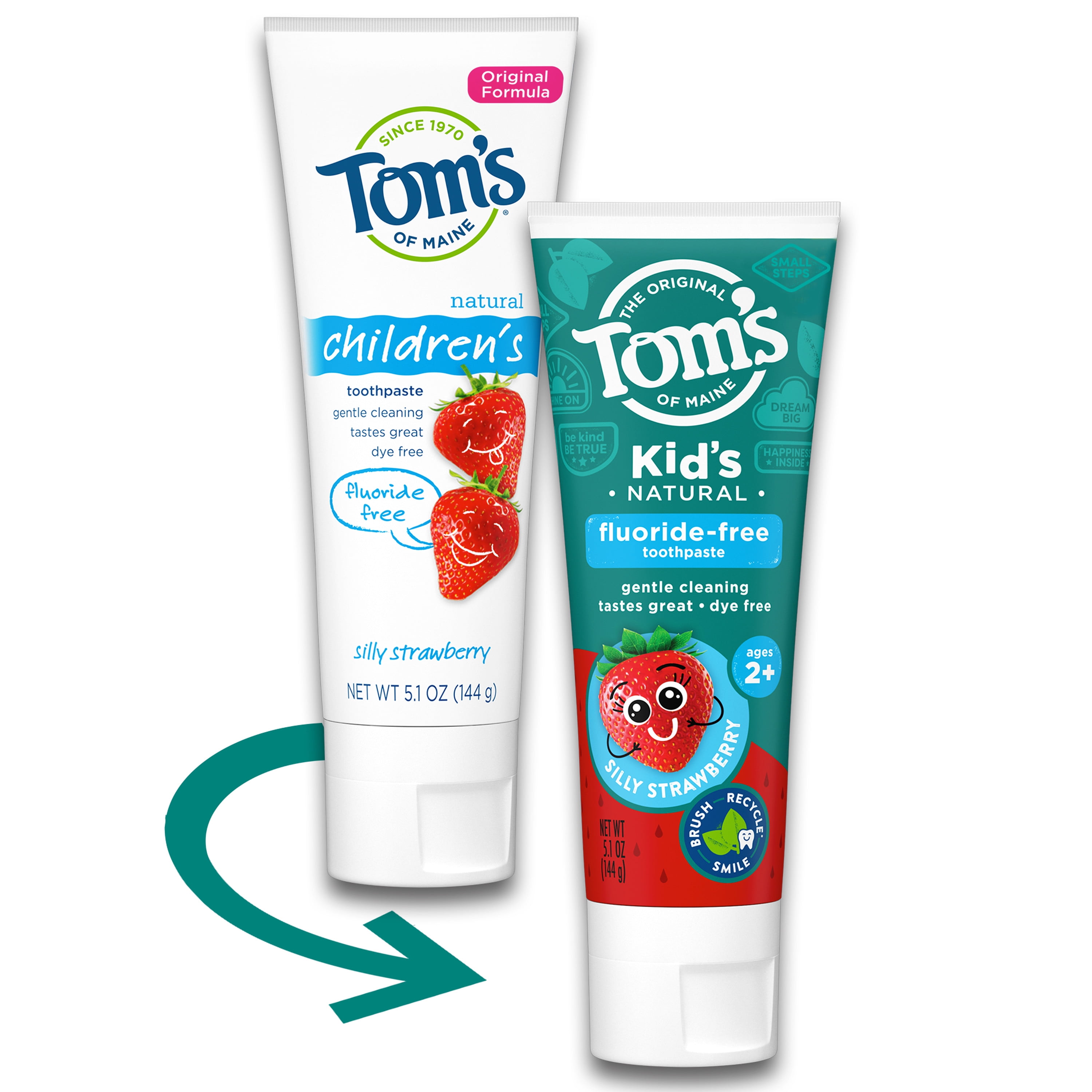Tom's of Maine Kids FluorideFree Natural Toothpaste, Silly Strawberry