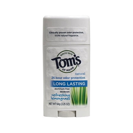 Tom's of Maine Lemongrass Natural Long-Lasting Care Deodorant 2.25 oz Stick(S) Pack Of 3