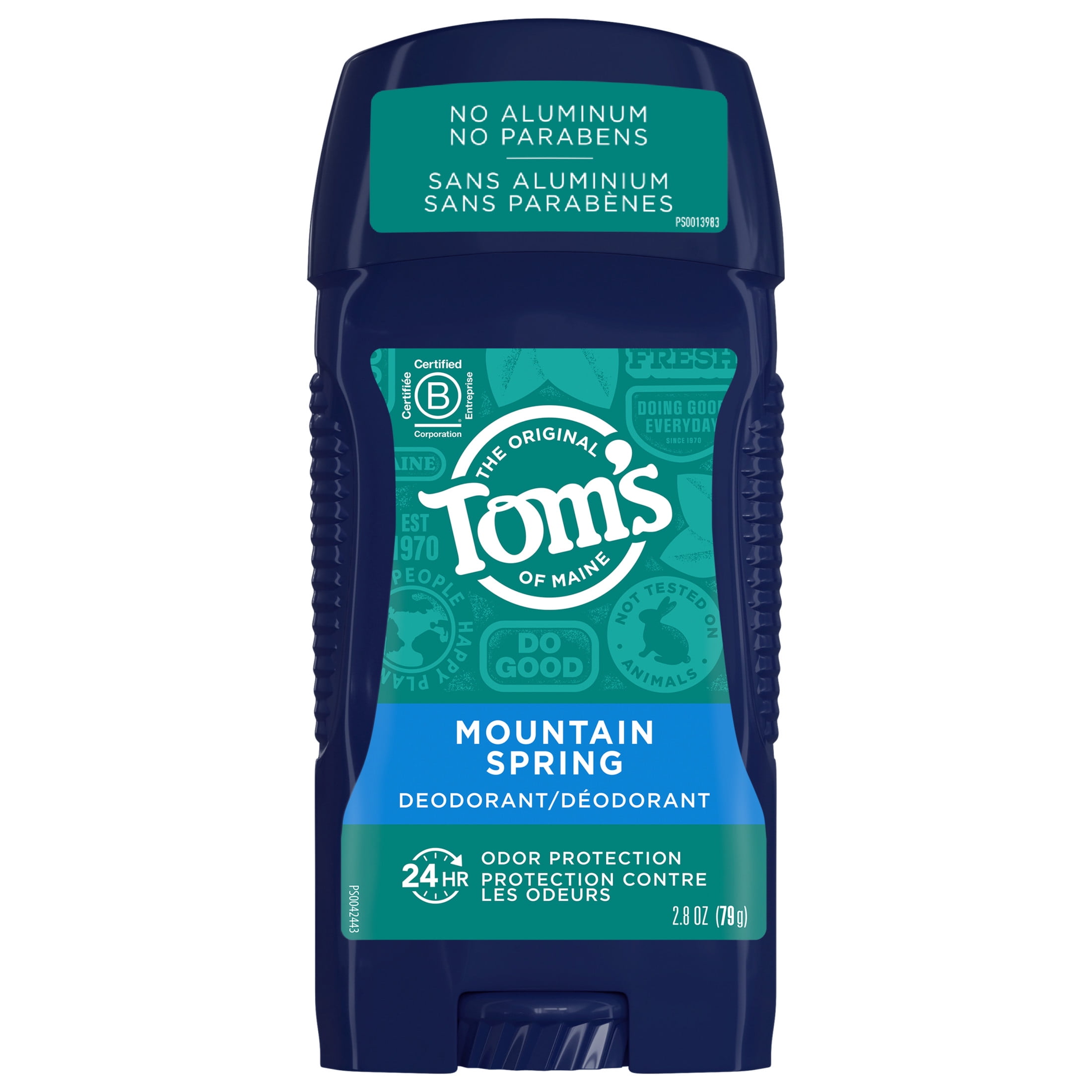 Tom's of Maine Long-Lasting Aluminum-Free Natural Deodorant for Men, Mountain Spring, 2.8 oz.