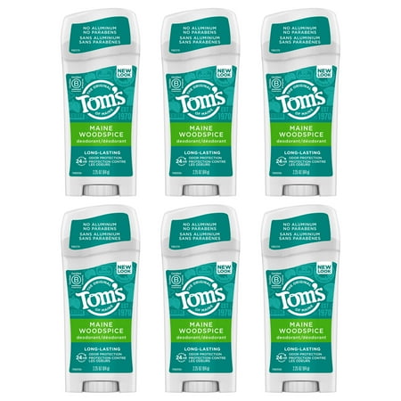 Tom's of Maine Long-Lasting Aluminum-Free Natural Deodorant for Women, Maine Woodspice, 2.25 oz