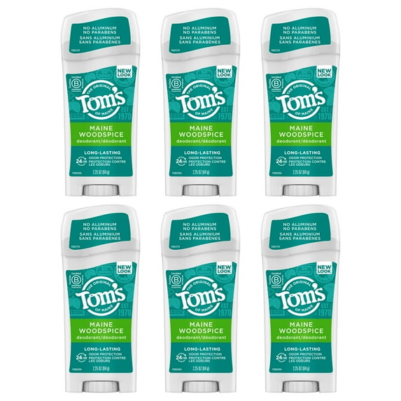 Tom's of Maine Long-Lasting Aluminum-Free Natural Deodorant for Women, Maine Woodspice, 2.25 oz