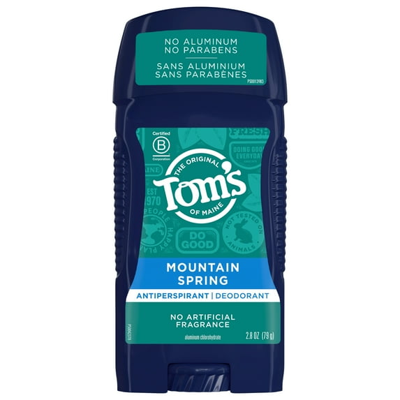 Tom's of Maine Natural Antiperspirant Deodorant for Men, Mountain Spring, 2.8 oz.