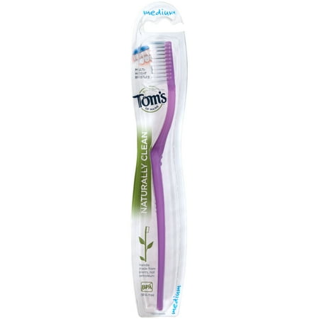 Tom's of Maine Naturally Clean Toothbrush Medium, 1.0 CT
