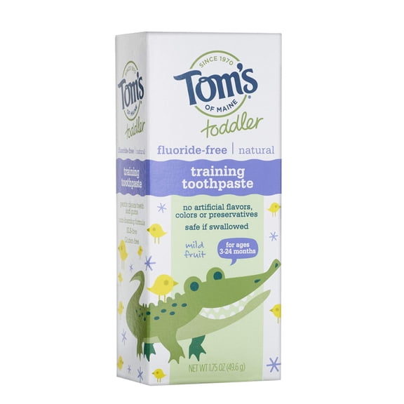 Tom's of Maine Toddler Fluoride-Free Natural Training Toothpaste Mild Fruit -- 1.75 oz