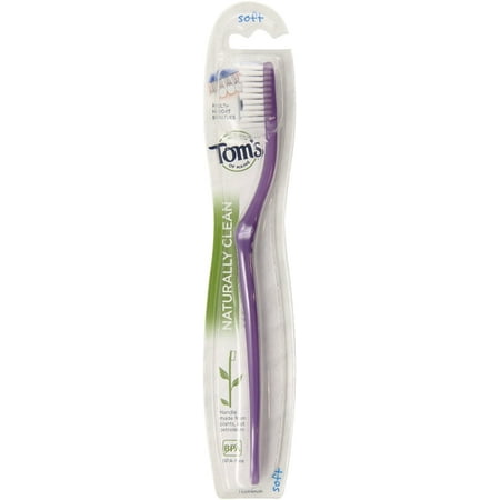 Tom's of Maine Toothbrush Naturally Clean, Soft 1 ea (Pack of 3)
