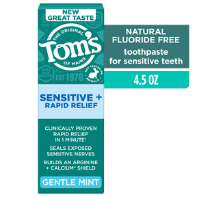 Toms of Maine Rapid Relief Sensitive Fluoride Free Toothpaste 4.5 oz
