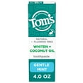 thumbnail interactive-video image 1 of Tom’s of Maine Whiten Plus Coconut Oil Fluoride Free Toothpaste, Gentle Mint, 4.0 oz, 1 of 10