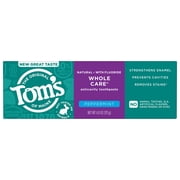 Tom’s of Maine Whole Care Natural Toothpaste with Fluoride, Peppermint, 4.0 Oz