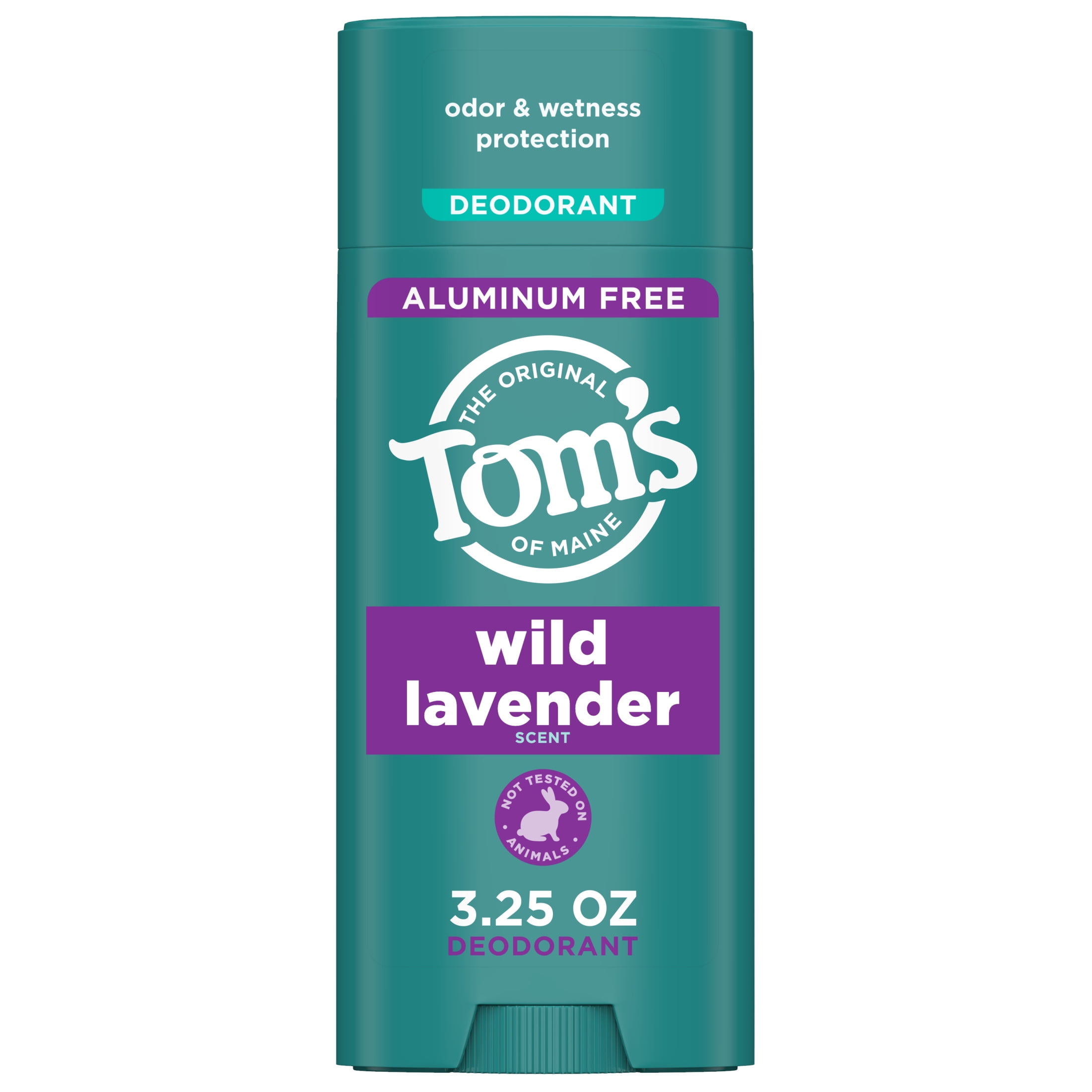 Toms of Maine Wild Lavender Natural Deodorant, Aluminum Free, Odor & Wetness Protection, 3.25 oz