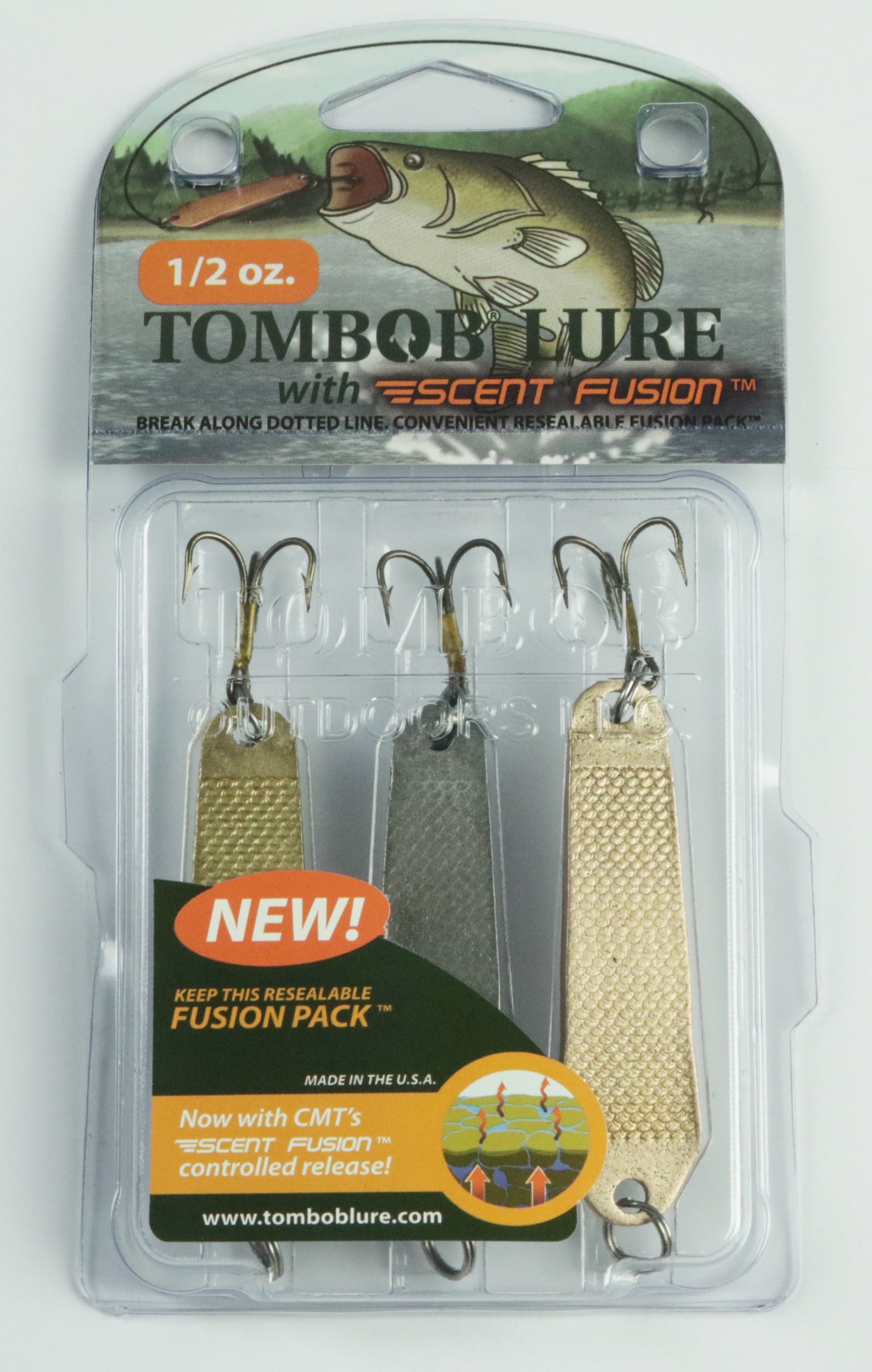 bob fishing lure Tombob Fishing Lures with Scent fusion 1/2 Oz. 3 Pack
