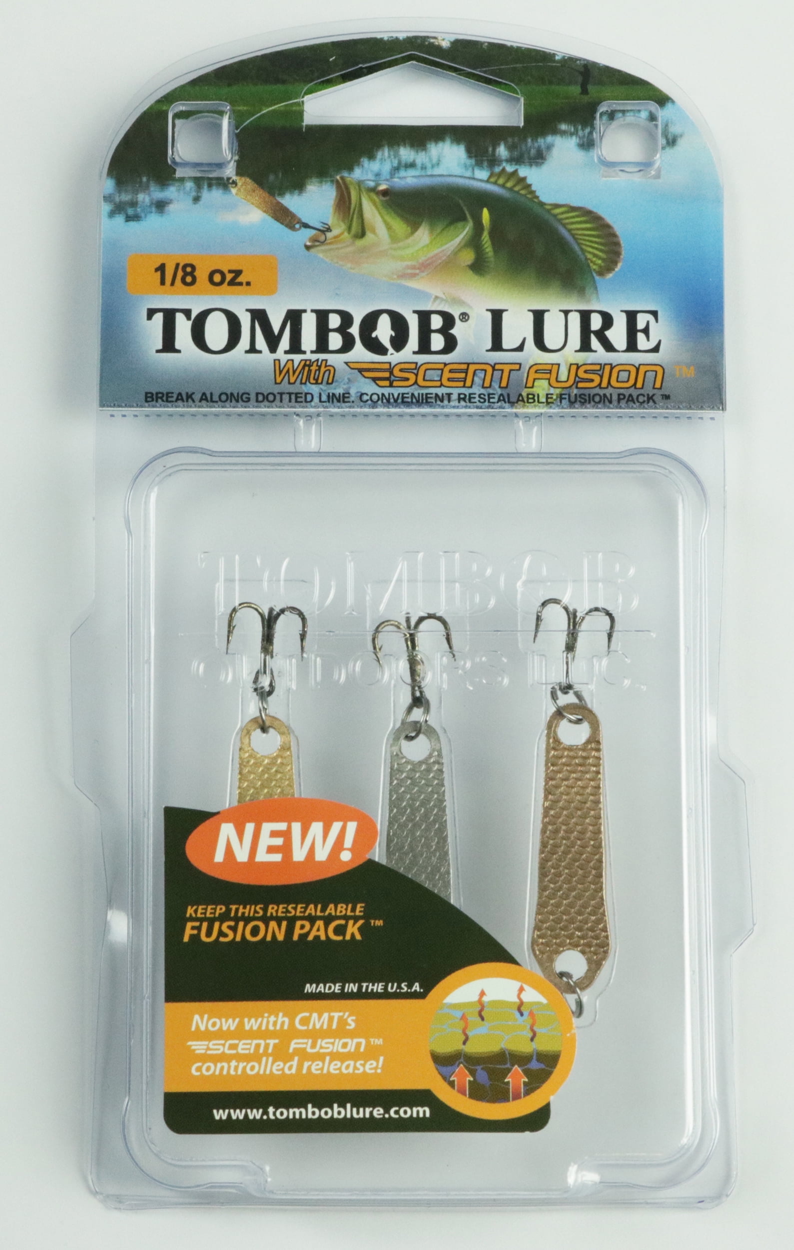 TomBob Fishing Lures with Scent fusion 1/8 Oz. 3 Pack