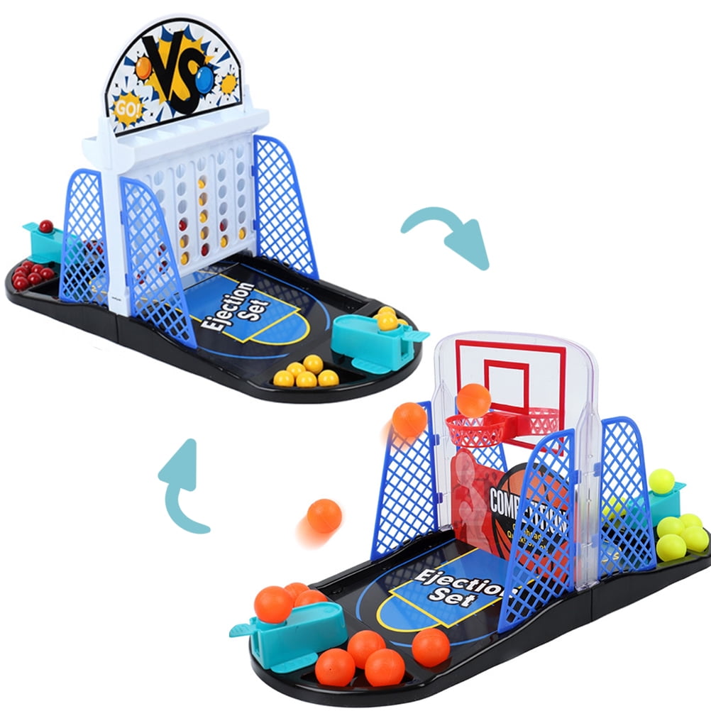Toma Bounce Shots Board Game for Kids Family Bouncing and Linking Balls Shots Game Finger Basketball Shooting Game