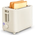 thumbnail image 1 of TomaChef 2-Slice Toaster, 7 Shade Settings, Extra-Wide Slots for Bagels and Bread, Removable Crumb Tray, Compact Design, Off-White, 1 of 9