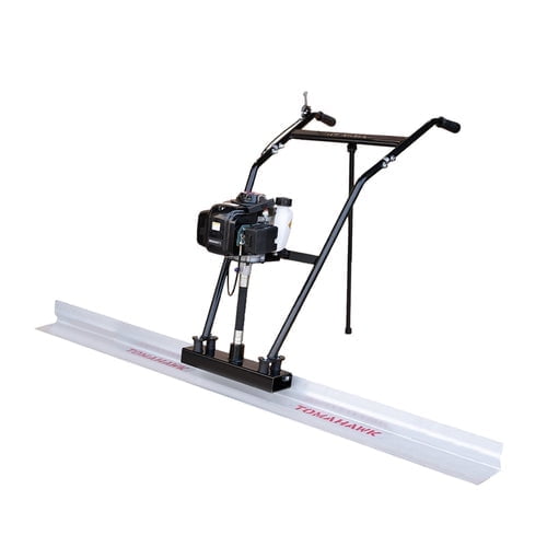 Tomahawk 37.7cc Gas Concrete Power Screed with 4ft Aluminum Board Straight Edge Set