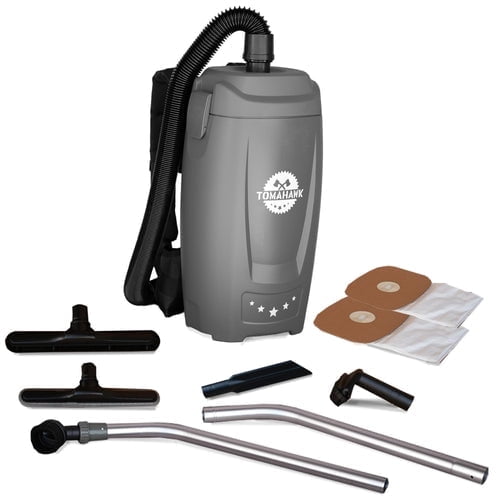 Tomahawk Electric Backpack Vacuum 6 qt Lightweight Commercial High-Performance Cleaning Solution