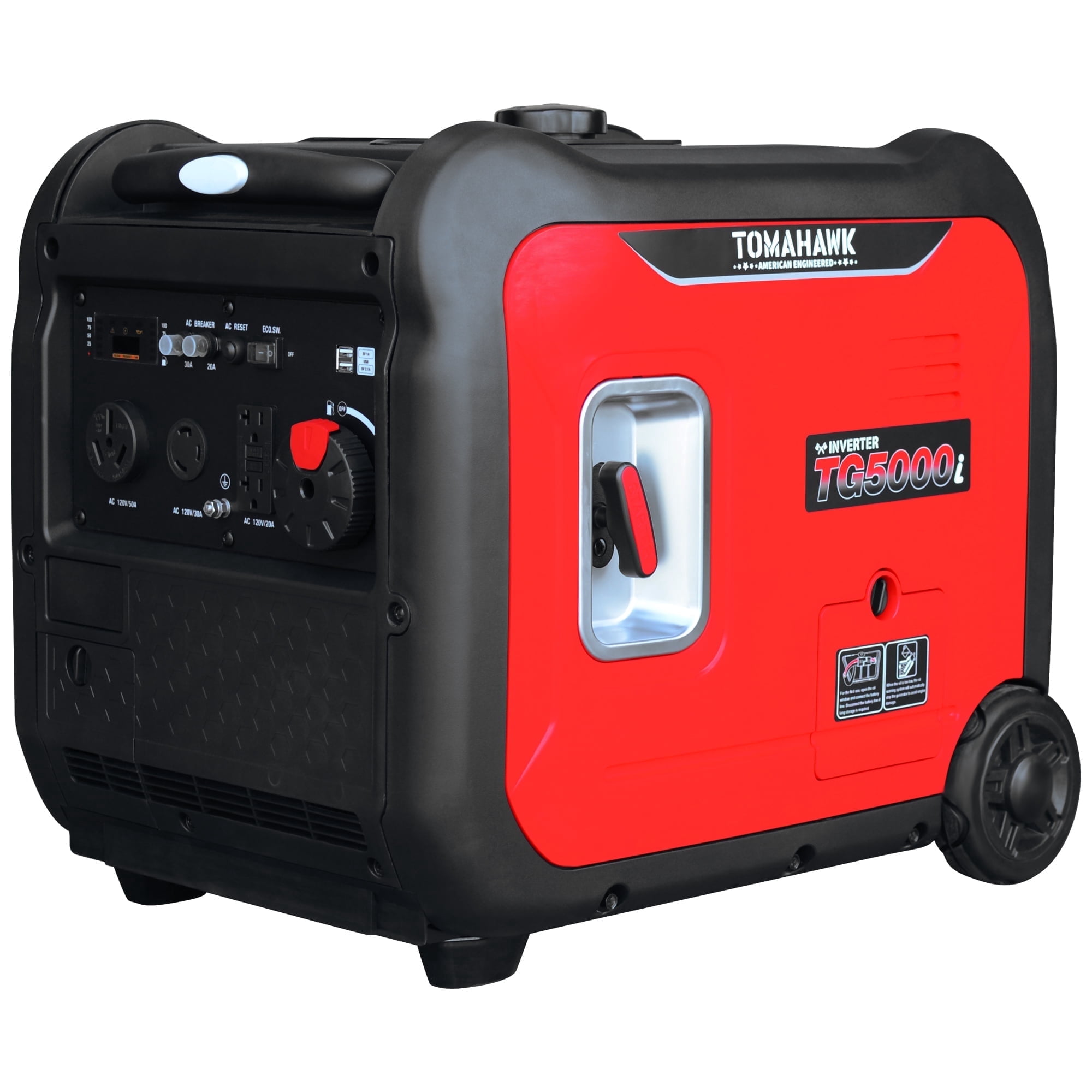 5500 Watt Inverter Generator Super Quiet Portable Gas Power Residential Home Use