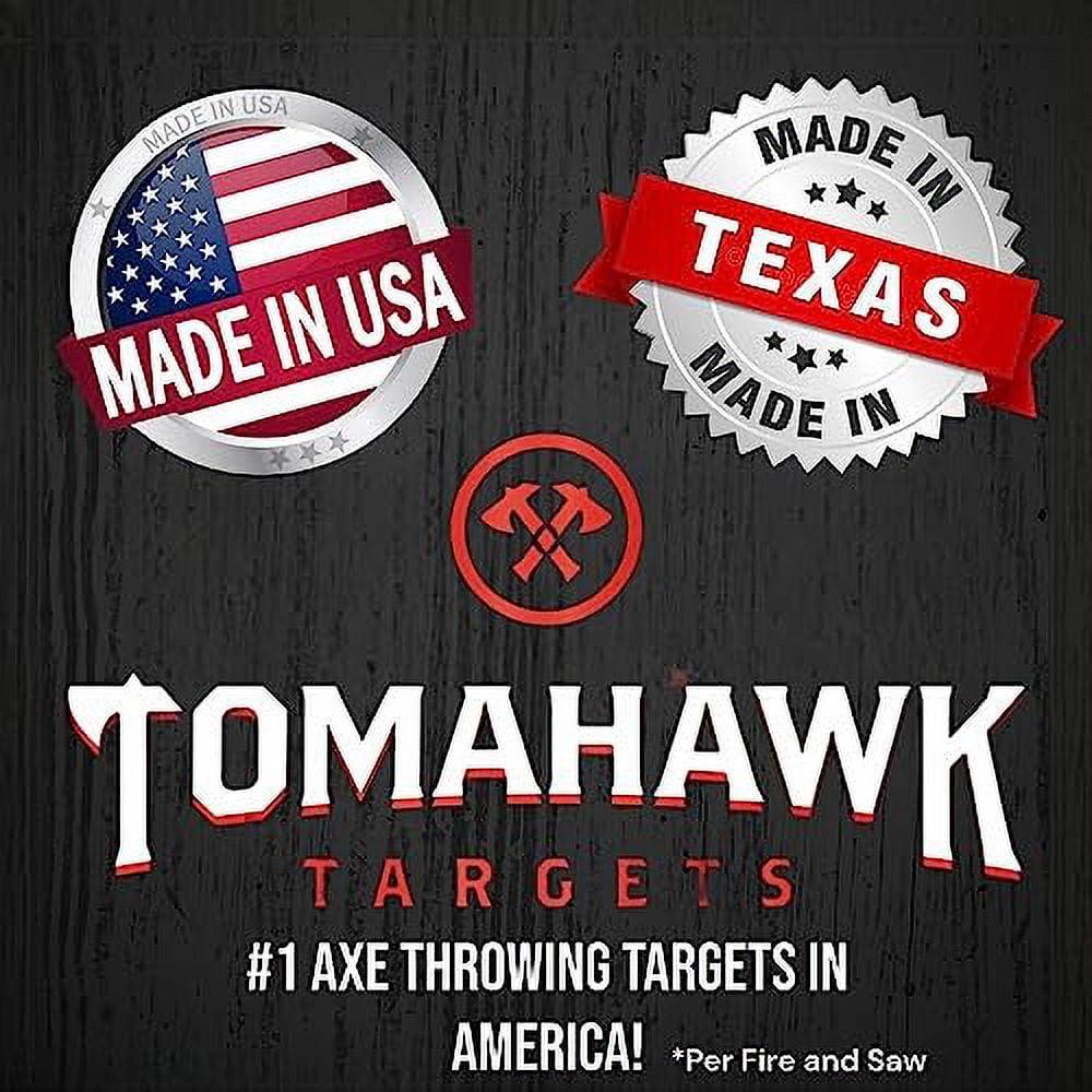 Tomahawk Targets Wooden Knife Throwing Target with Bullseye and Kill