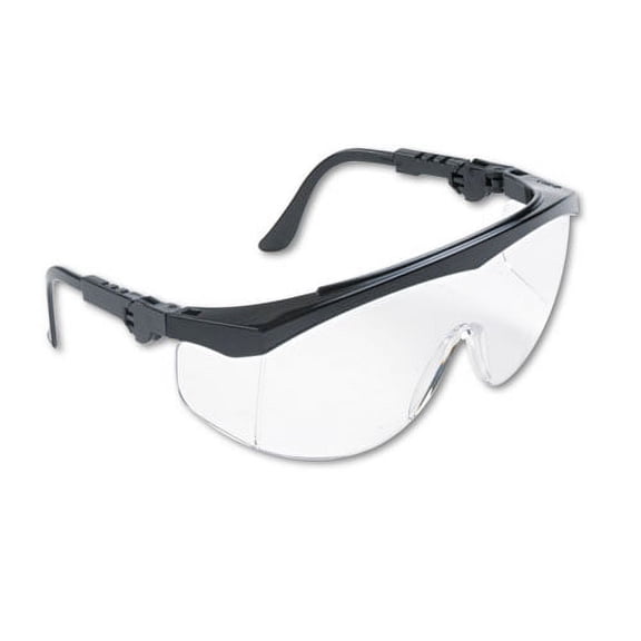 Tomahawk Wraparound Safety Glasses, Black Nylon Frame, Clear Lens, 12/box | Bundle of 2 Boxes