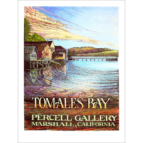 Tomales Bay Poster - Wine Country Posters, Tomales Bay Art Poster, Marin County, California, Coastal WCP-744 (18x24 Art Print, Wall Decor Travel Poster)