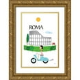 thumbnail image 1 of Tomas Design 13x18 Gold Ornate Wood Framed with Double Matting Museum Art Print Titled - Roma, 1 of 4