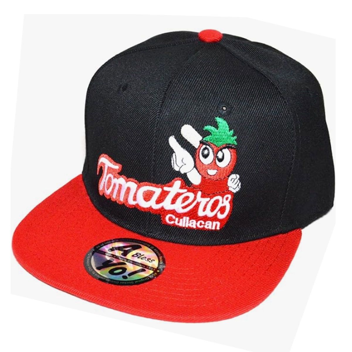 Tomateros Culiacan Embroidered Flat Snapback [AYO1026 Black w/ Red