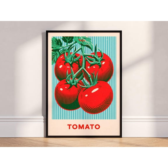 Tomato Art Print Poster, Unframed Paper Poster 24x36in