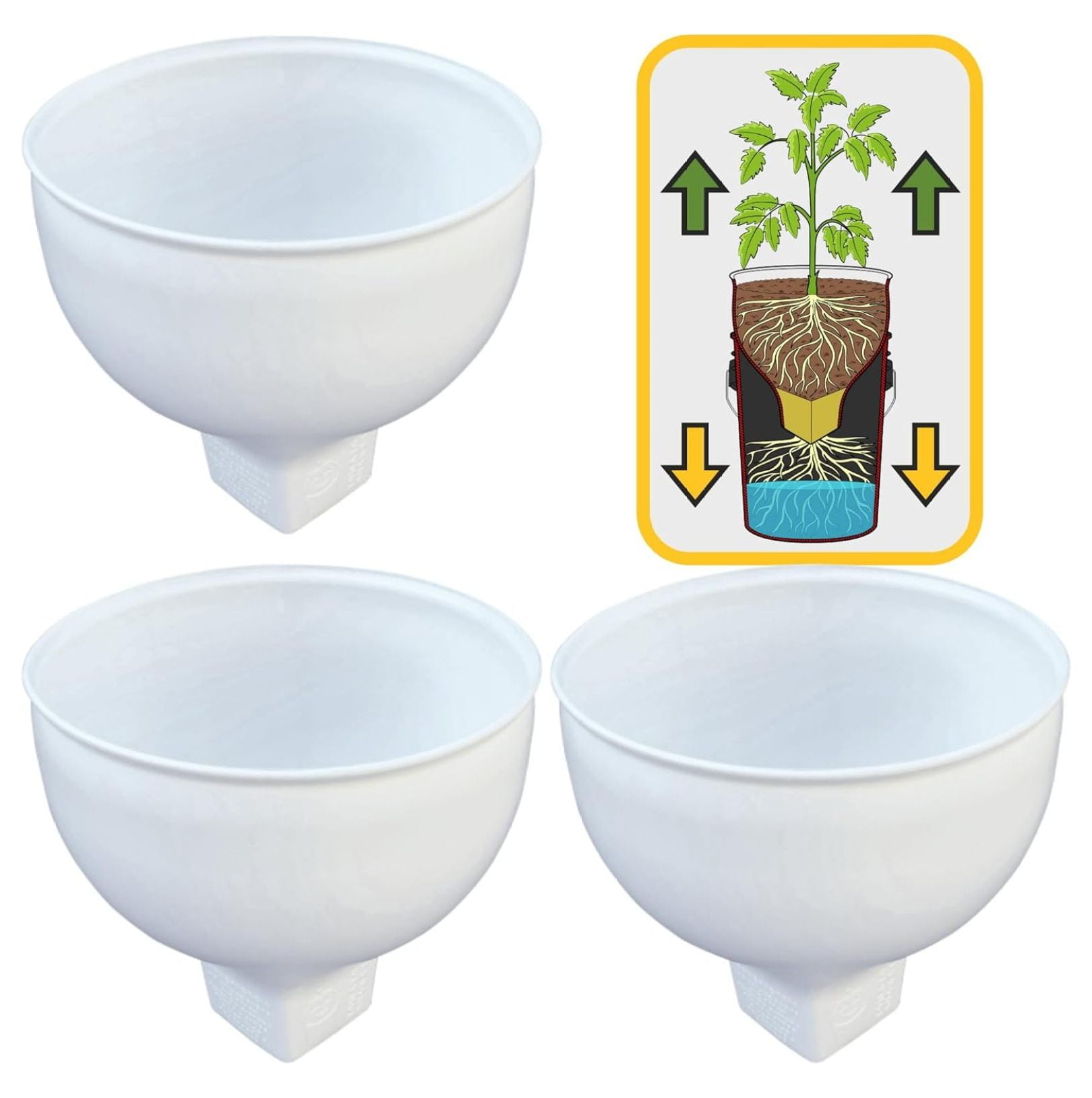 Tomato Bucket (3 Pack) Self Watering Bucket Planter Pot Insert to Make