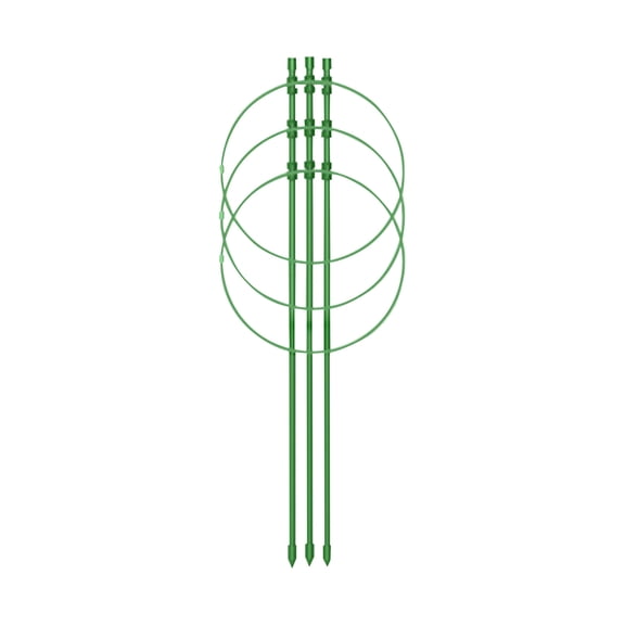 Tomato Cage Plant Support Ring for Indoor Outdoor Climbing Plants 17.7 Inch Garden Stake Lattice Frame for Peonies Lilies Roses Adjustable Green Support Kit