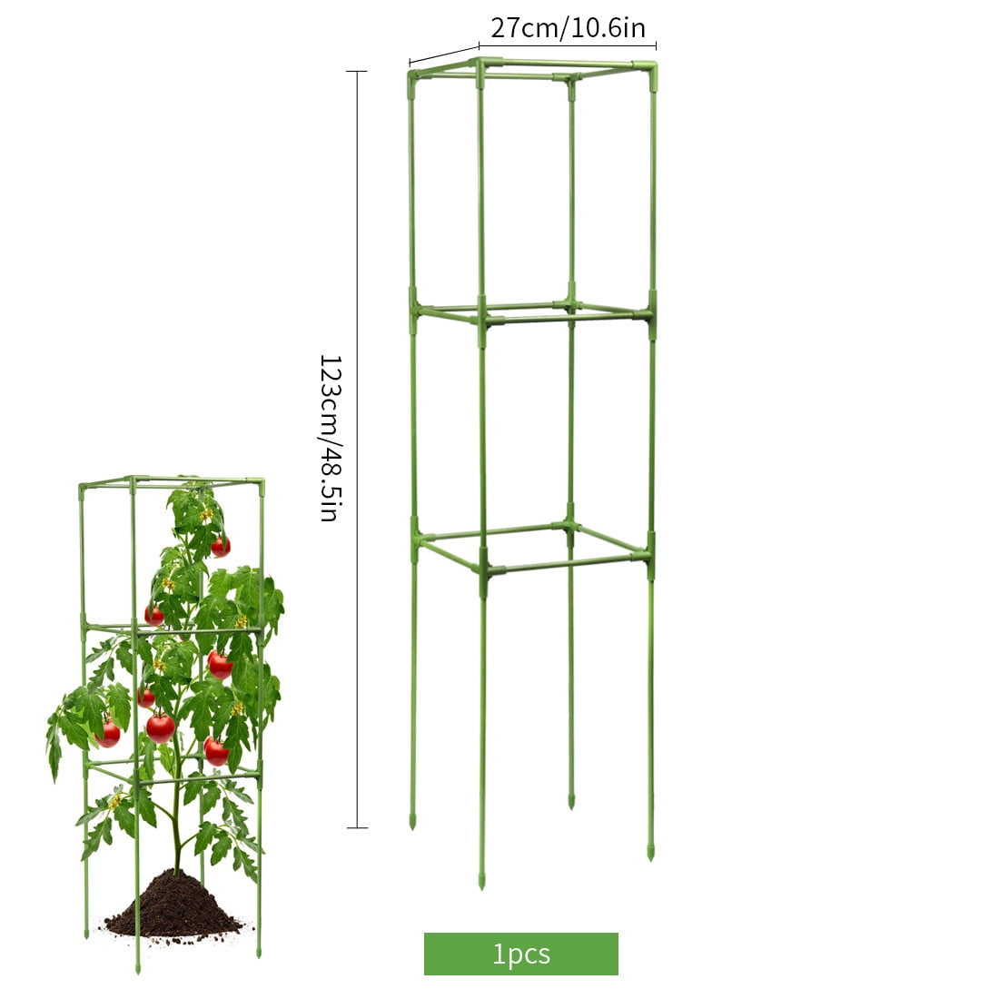 Tomato Cage Tomatoes Plant Stakes Support Cages Trellis for Garden & Pots Garden Trellis for Climbing Plants Outdoor (3 Tier)