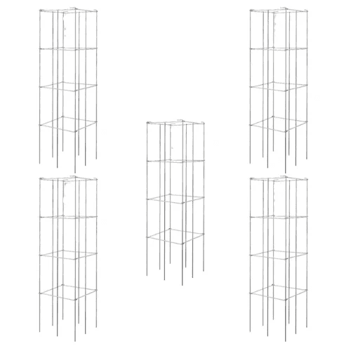 Tomato Cages 11.8x11.8x 46.1" 5 Packs Square Plant Support Cages