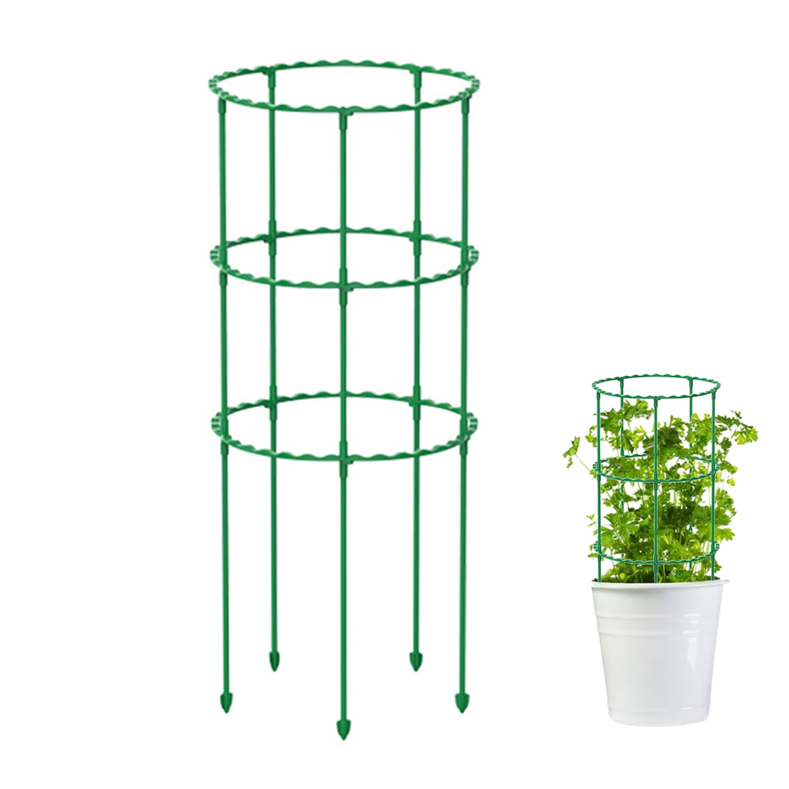 Tomato Cages，Round Plant Support Stakes Ring，Garden Adjustable Plant
