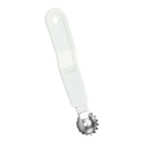 Tomato Corer Scooper, Strawberry Huller for Kitchen, Stainless Steel Remover Tool with Hanging Hole for Leaves, Stems, Corer, and Hull, Suitable for Fruit, Vegetable Salads, and Desserts,White