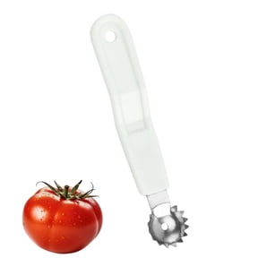 Tomato Corer and Strawberry Huller Tool, Stainless Steel Remover with Hanging Hole, Easy Use Kitchen Gadget for Home