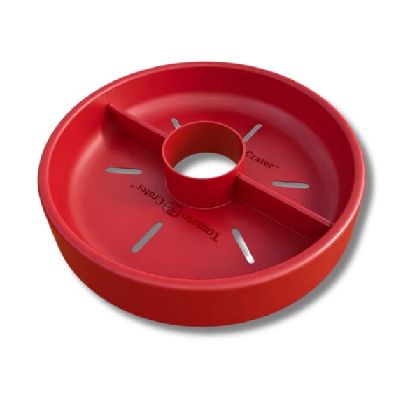Tomato Crater Root-Zone Watering Ring Made in USA Snap-Together Base System That Delivers Water to Roots, Naturally Reduces Weeds & Helps Vegetables Grow Stronger, 1PK
