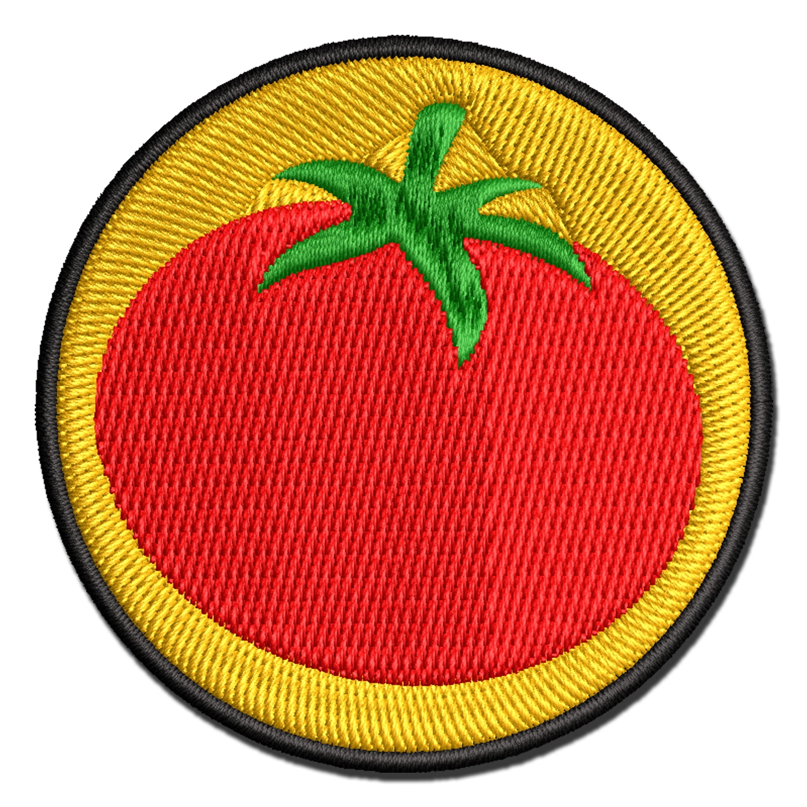 Tomato Garden Fruit Applique Multi-Color Embroidered Iron-On Patch - 3.5 Inch Large