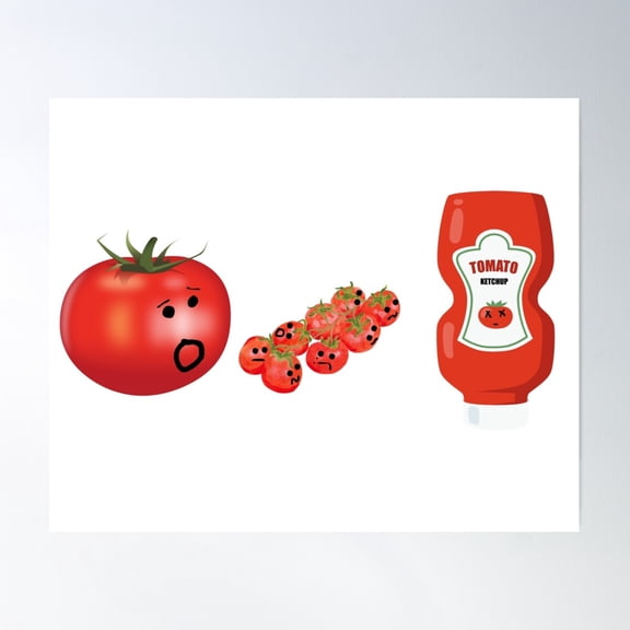 Tomato Horror Poster Wall Art, Modern Wall Decor For Living Room Bedroom, 12x18 UNFRAMED
