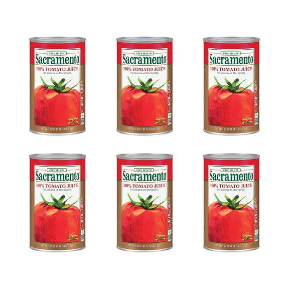 Tomato Juice, No Added Sugar or High Fructose Corn Syrup, 46 Ounce Cans, 6-Pack