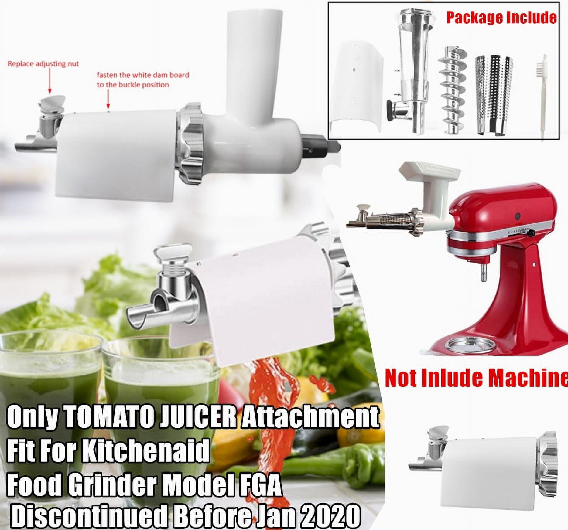 Tomato Juicer Fruit & Vegetable Strainer Attachment For Kitchenaid Food  Grinder