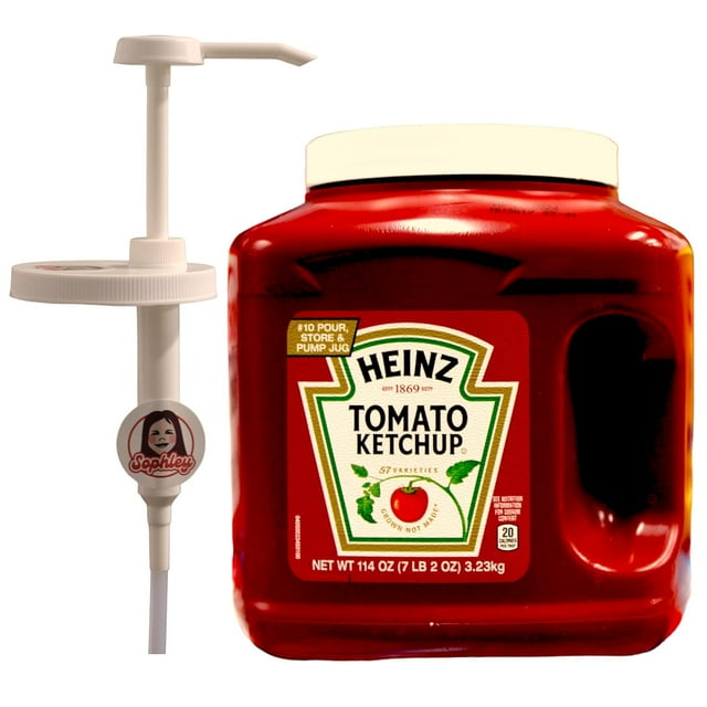 Tomato Ketchup, 114 oz & a 1 oz. Condiment Pump Kit with 4 5/16" (110