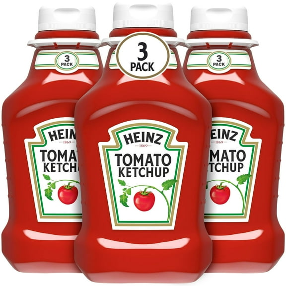 Tomato Ketchup, 44 oz Bottles (3 Pack) Classic Ketchup for Burgers, Fries & More