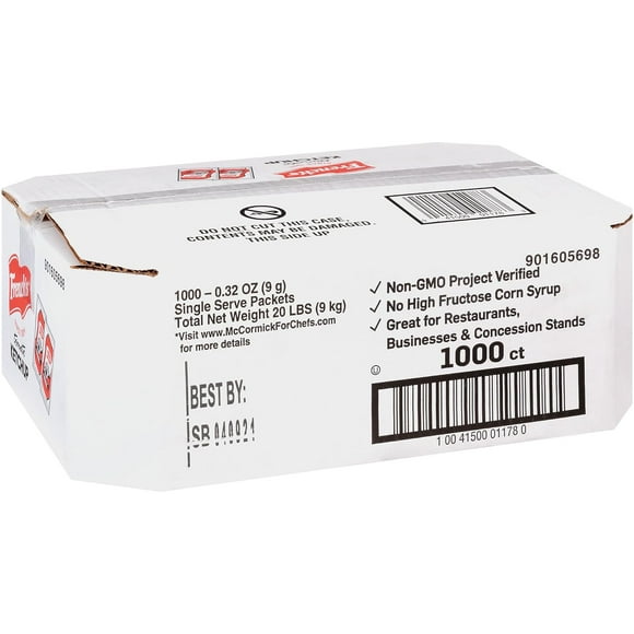 Tomato Ketchup Packets, 1000 Count - One Box Of 1000 Individual Ketchup Packets, Perfect For Takeout Orders And Condiment Stations
