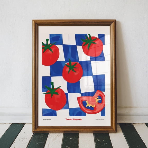 Tomato Kitchen Art for Chef Restaurant Decor, Food Wall Art Print