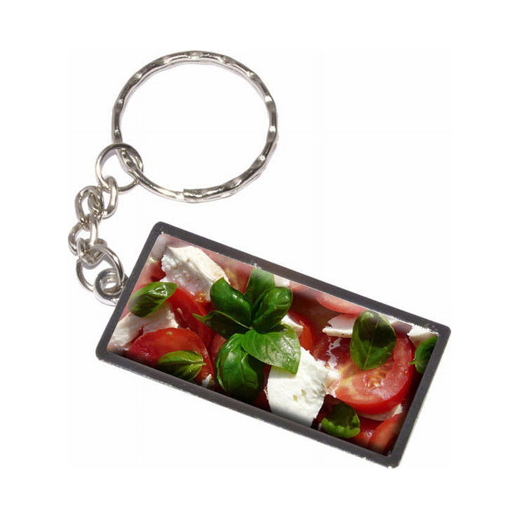 Tomato Mozzarella Basil Salad Tomatoes Italian Keychain Key Chain Ring ...