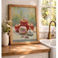 Tomato Onion And Garlic Wall Art Print, Rustic Italian Kitchen ...